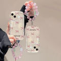 High Quality Bow Pink Chain Case For Samsung Galaxy A02S A04S A03S A03 A05 A04E M14 A15 A25 A35 A55 A53 A71 A21S A33 A20S A20 A11 A10 A12 F15. 