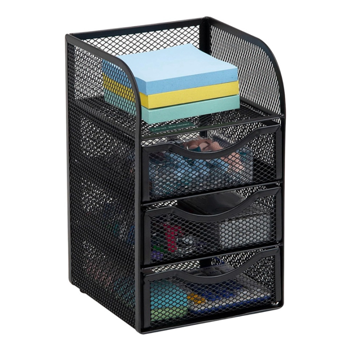 Metal%20Mesh%20Office%20Organizer%20with%20Drawer%20for%20Desktop,%20Paper%20Binder%20Clip%20Basket%20Workspace%20Storage%20-%20Image%203