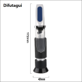 Difutagui High Quality RZ Refractometer Handheld sugar Meter Brix Test Optical 0-32% ATC Milk Tea Fruit Sugar Meter Saccharimeter RHB-32ATC. 