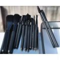 Foundation Luxury Makeup Brush Set (Black) - Pack of 12 Pieces with storage box. 