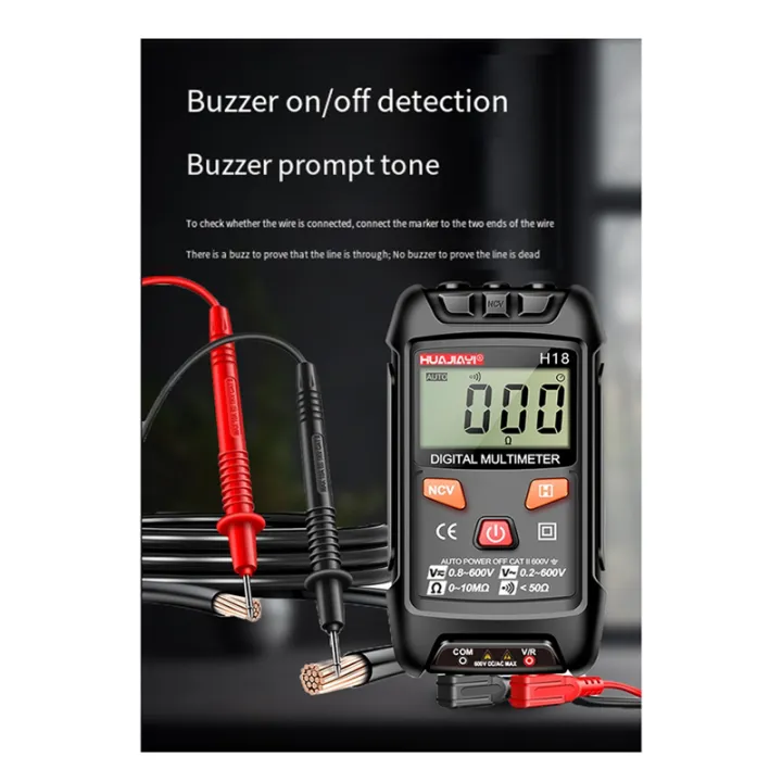 NCANRUI%20H18%20Mini%20Digital%20Multimeter%20AC/%20Meter%201999%20Counts%20Multimetro%20Ohm%20NCV%20Electricity%20Tools%20Black%20-%20Image%205