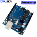 Anedshaop UNO R3 Development Board ATMEGA328P CH340 / ATEGA16U2 Compatible Sales promotion For Arduino with Cable R3/R4 UNO Proto Shield Expansion Board. 