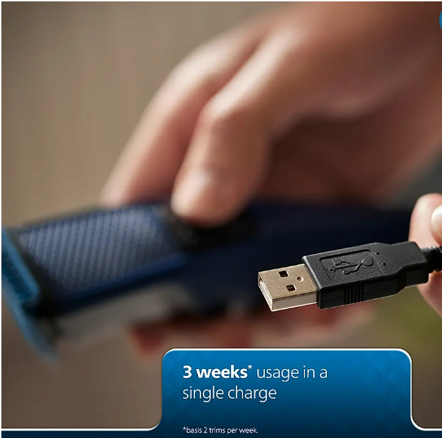 PHILIPS%20BT1233/18%20%20Lasts%204x%20Longer%20with%20DuraPower%20Technology%20%7C%20Charging%20Indicator%20%7C%20Trimmer%2030%20min%20Runtime%204%20Length%20Settings%7C%20SkinProtect%20Beard%20Trimmer%20-%20Image%205
