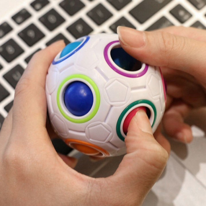 NEW Children's Rubik's Cube Magic Rainbow Ball Educational Toys Creative Stress Relief Toys Rainbow Ball Manufacturers Stalls Wholesale
