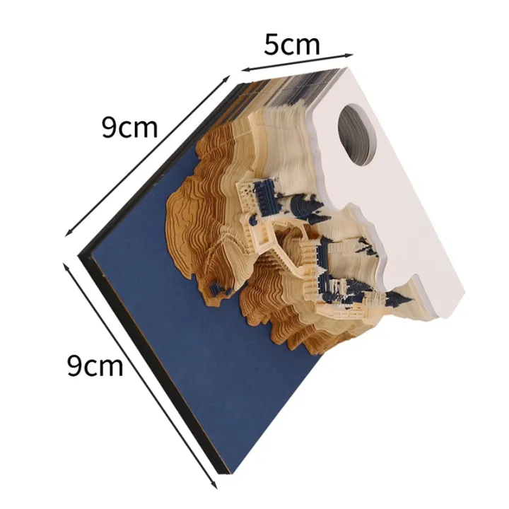 1%20Piece%20Castle%203D%20Notepad%202024%20Calendar%20Memo%20Pad%20Block%20Notes%20Ornaments%20with%20Lights%20-%20Image%202