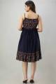 Women Fit and Flare Dark Blue Dress one piece Traditional Ethnic wear for Occasion Casual Festive Party  comfy wear. 