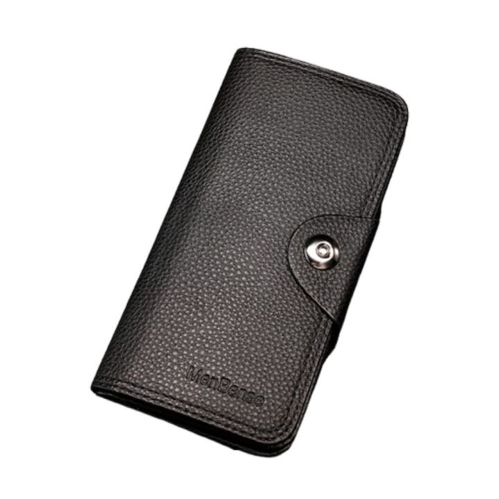 Waterproof Men's Long Wallet Portable Classic Snapper Credit Card Case Recreational Soft Frosted Leather Men Purses Male