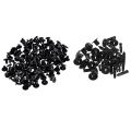 Set of 20 Pcs 7mm Hole Plastic Push Screw Rivet Fairing Panel Fixings Clips + 100 Pcs Car Fender Push In Type Plastic Rivets Fastener Black 15 X 13 X 6mm. 