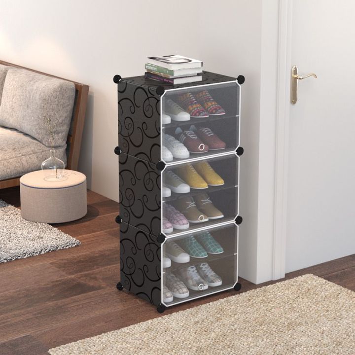 6%20Layer%20Plastic%20Shoe%20Rack%20Cabinet%20Storage%20Organizer%20With%203%20Doors%20(Color%20May%20Vary)%20-%20Image%202