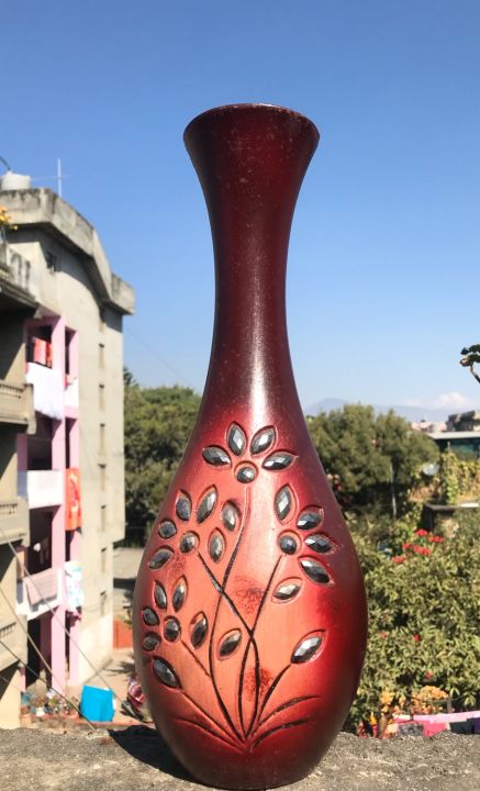 Flower Vase-Brown-40CM Tall-Ceramic Flower Vases With Hole-Home Decor