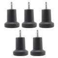 5 Pcs Glides Replacement for Office Chair Fixed Stationary Caster. 
