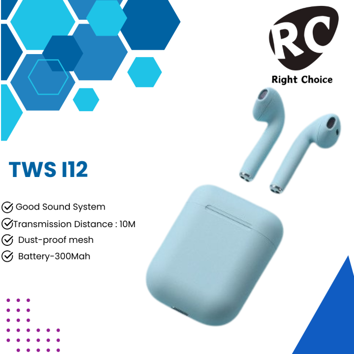 TWS I12 Earbuds Bluetooth True Wireless Earbuds