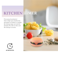 Reminder Alarm Clock Cartoon Cute Burger Shape Digital Kitchen Cooking Countdown Multifunctional,B. 