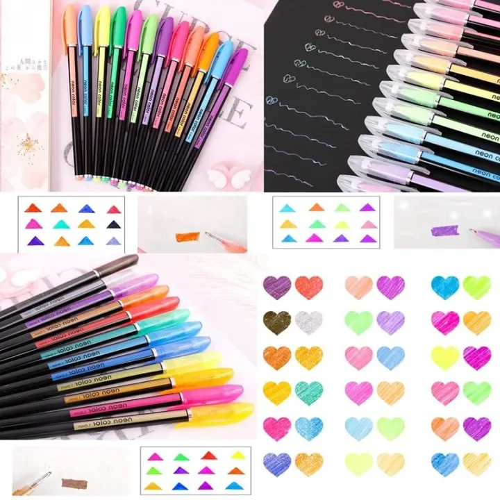 12/24Pcs%20Metallic%20Glitter%20Colors%20Gel%20Pens%20for%20School%20Office%20Adult%20Coloring%20Book%20Journals%20Drawing%20Art%20Markers%20Promotion%20Pen%20Cute%20-%20Image%204
