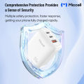 MICCELL 65 Watt Adapter | Three Port USB A To Type C | Fast Charging Support | 2 Years Replacement Guaranty | VQ-T12. 
