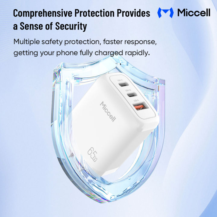 MICCELL%2065%20Watt%20Adapter%20%7C%20Three%20Port%20USB%20A%20To%20Type%20C%20%7C%20Fast%20Charging%20Support%20%7C%202%20Years%20Replacement%20Guaranty%20%7C%20VQ-T12%20-%20Image%202