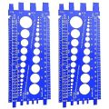 Practical Plastic Nut and Bolt Thread Checker with Inch and Centimeter Ruler Durable Bolt and Nut Identifier Gauge Nut Bolt Size and Thread Identifier Toolbox. 