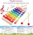 Wooden Xylophone Children's Musical Instruments Toy 8 Keys Preschool Educational Gift for Kids BT. 