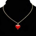 Yuanyan Red Color Heart Pendant Chain Necklace For Women Punk Minimalist Tiny Clavicle Collar Jewelry Wholesale Hiphop Wedding Gift. 