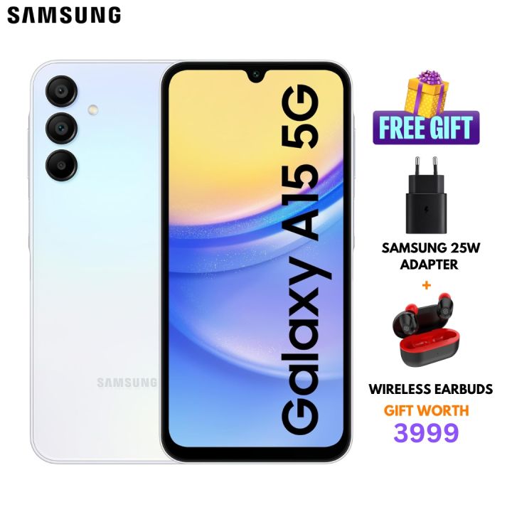 Samsung Galaxy A15 5G (6GB/128GB) | 50MP+5MP+2MP Rear Camera | 6.5" SuperAMOLED 90Hz Display | 5000mAh Battery