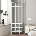 Corner Coat Rack Bedroom DIY Wardrobe Clothes Hanger Easy Assembled Portable Clothing Rack Easy Assembled Shelf. 