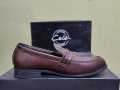Cele Brown Leather Solid Slip On Shoes For Men. 