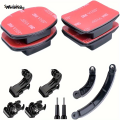 Wenefang Sutuiying Helmet Holder Adhesive Flat Frame Curved 3M Stickers Helmet Extension Arm Base Brackets Quick Mount With J Hook Buckle. 