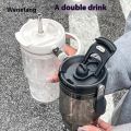 Wenefang 600/900ML Sanrio Hello Kitty Large Capacity Plastic Water Cup Cartoon Fifty percent discount Portable Beverage Bottle Outdoor Fitness Straw Cup Gift. 