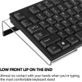 NAMUNY 2X Acrylic Keyboard Holder, Tilted Computer Keyboard Holder Clear Keyboard Stand for Ergonomic Typing Office Desk B. 