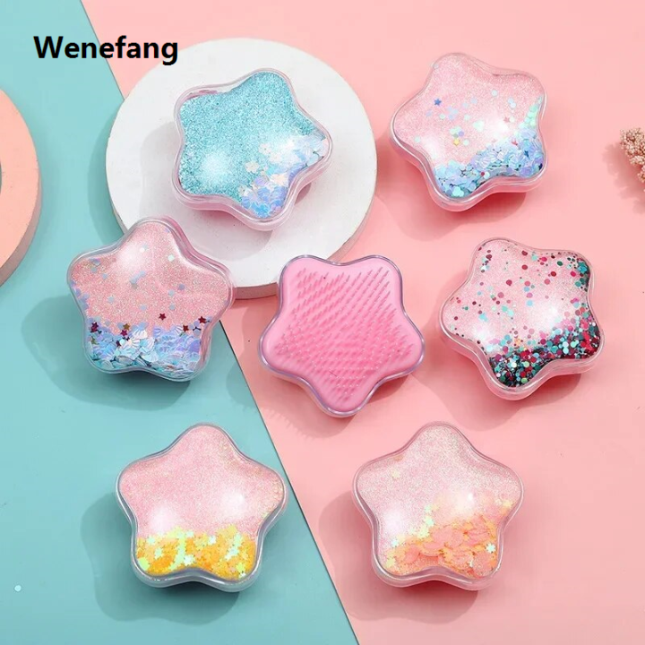 Wenefang%201PC%20Hair%20Styling%20Small%20Comb%20Cartoon%20Sweet%20Cute%20Stars%20Comb%20Hairbrushes%20Children%20Hair%20Comb%20Women's%20Hair%20Brush%20Baby%20Hairbrush%20Peine%20-%20Image%203