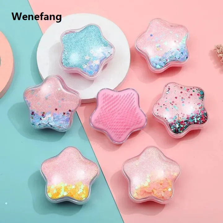 Wenefang%201PC%20Hair%20Styling%20Small%20Comb%20Cartoon%20Sweet%20Cute%20Stars%20Comb%20Hairbrushes%20Children%20Hair%20Comb%20Women's%20Hair%20Brush%20Baby%20Hairbrush%20Peine%20-%20Image%203