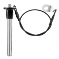 NCANRUI Stainless Steel Quick Release Pin 8mm Diameter Ball Locking Pin with Push Button Lanyard Cable Usable Length 50mm. 