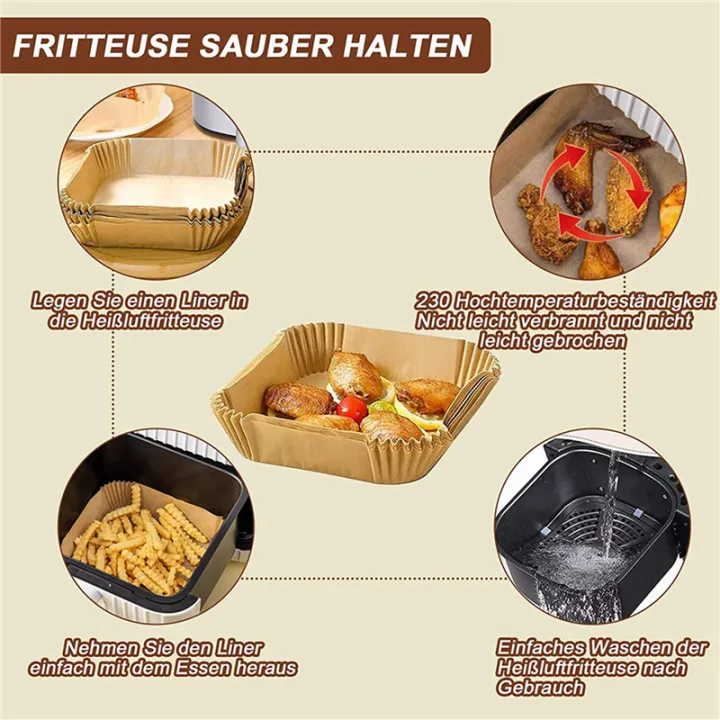 NXFDSIOZ%20Baking%20Paper%20for%20Hot%20Air%20Fryer%20Square%20(20%20cm),%20Pack%20of%20200%20Airfryer%20Baking%20Paper%20Disposable%20Non-Stick%20Paper%20Waterproof%20-%20Image%208