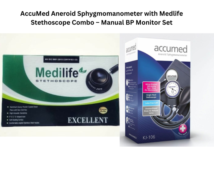 Accumed Routing AccuMed Aneroid Sphygmomanometer with Medlife Stethoscope Combo ...