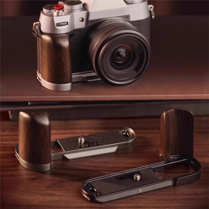 Wood%20Ebony%20Walnut%20Camera%20Anti-Slip%20Finger%20Hand%20Grip%20Base%20Holder%20L%20Plate%20Mount%20for%20Fujifilm%20X-T50%20-%20Image%204