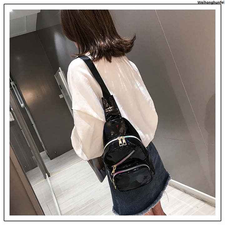 WeihonghunfeiFashion%20Korean%20Style%20New%202022%20Colorful%20Girl'S%20Chest%20Bag%20Ladies%20Laser%20Bag%20PU%20Symphony%20Waist%20Bag%20Trendy%20Women's%20Bag%20-%20Image%209
