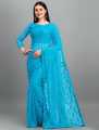 Self Design Bollywood Net Saree For Women. 