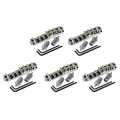 fasdaga 5X Chrome Metal Plated Roller Saddle Tune-O- Bridge for Style Electric Guitar Replacement. 