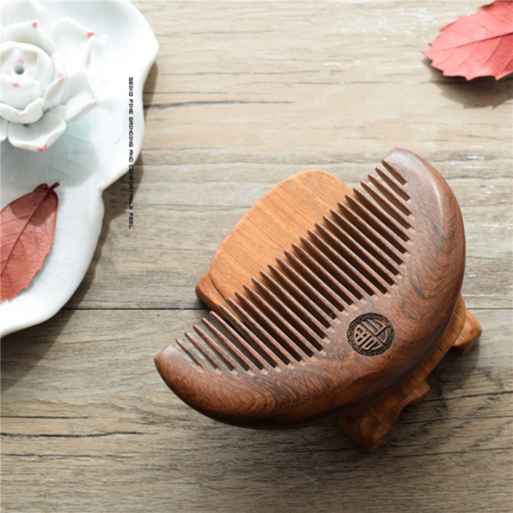 NAMUNY%202X%20Hair%20Care%20Comb%20Anti-Static%20Handmade%20Natural%20Wood%20Wooden%20Carved%20Sandalwood%20Combs%20Pocket%20Comb%20Massage%20Comb%20Hair%20Comb%20-%20Image%203