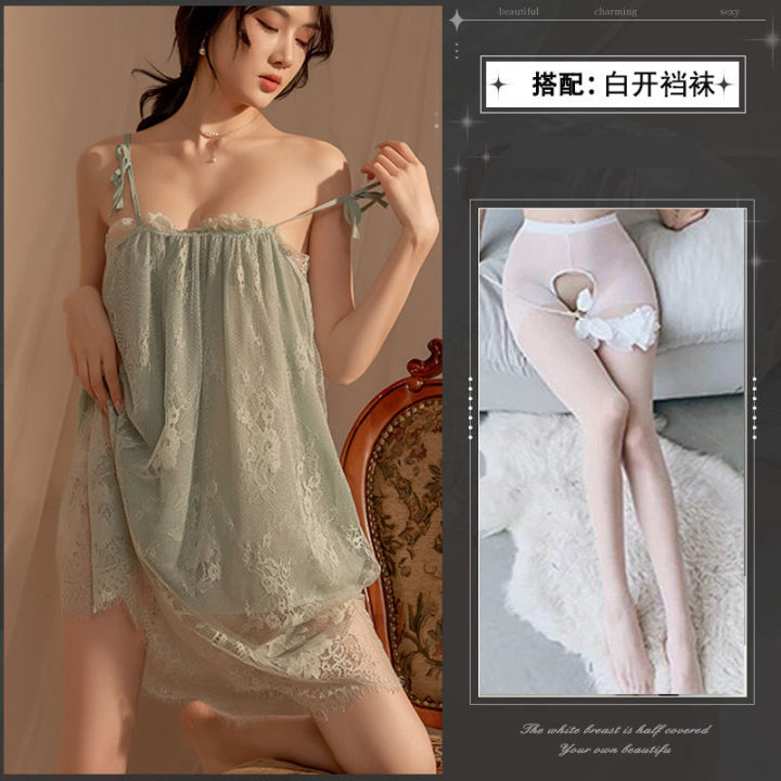 Home%20Lace%20Suspenders%20Nightdress%20Women%20Hot%20Transparent%20Europe%20and%20America%20Temptation%20Pajamas%20Plus%20Size%20Lingerie%20Proxy%2077%20-%20Image%207