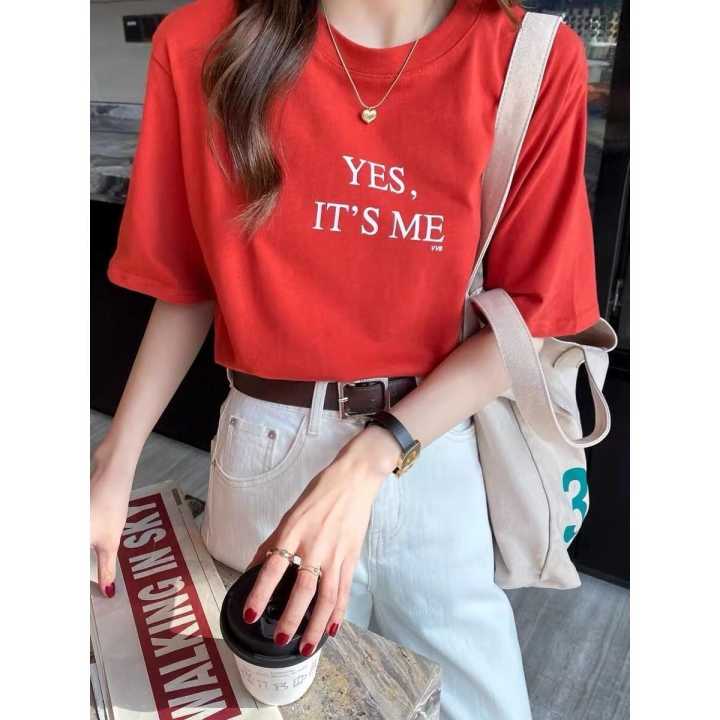 T-Shirt%20For%20Women%20Summer%20Cotton%20Oversized%20Casual%20Round%20Neck%20Half%20Sleeve%20Style%20Multiple%20Color%20-%20Image%203