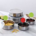 Spreeshop 5 PCS Stainless Steel Food Container Sealed Crisper Storage Lunch Box Bowls with Lids Food Storage Box Lunch Box Bowl. 