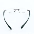 Rimless Plastic Rectangle Shape Eyeglass Prescription Frame in Black Color with Extra One Pair Legs For Men. 