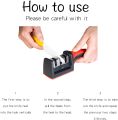 Manual Knife Sharpener 3-Stage Knife Sharpening Tool Professional | 3 Level Manual Knife Sharpening Tool. 