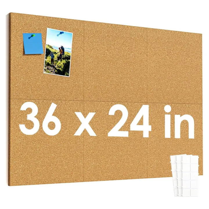 12inch%20X%2012inch%20Cork%20Tiles,%206%20Pack%20Cork%20Boards%20for%20Wall%20with%20Safe%20Removable%20Adhesive%20Tabs,%20Large%20Cork%20Bulletin%20Boards%20-%20Image%206