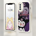 FELMYST for Vivo S1 Pro Back Cover PU Leather Kuromi Pattern Soft Silicone Edge Phone Case. 