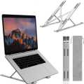 Aluminum Alloy Metal Adjustable Laptop Stand for 10 to 17 Inches MacBook/Laptops/Tab. 