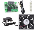 Thermostat Temperature Control For Incubator With 12V 1A DC Adapter, 12V led, Fan, Dc Female Jack Combo Set. 