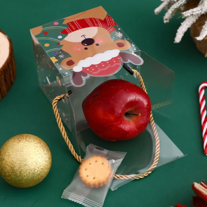 5Pcs%20Cute%20Cartoon%20Christmas%20Gifts%20Bag%20Elk%20Transparent%20Christmas%20Tote%20Bags%20Portable%20Storage%20Gifts%20Wrap%20Handbag%20Snack%20-%20Image%204