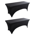 Tablecloths for Rectangular Tablecloths,Stretch Fit Tablecloths,for Events, Cocktail Parties Black. 